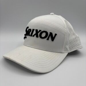 Srixon Tour Original Golf Hat Mens White Perforated Mesh Team Srixon Snapback